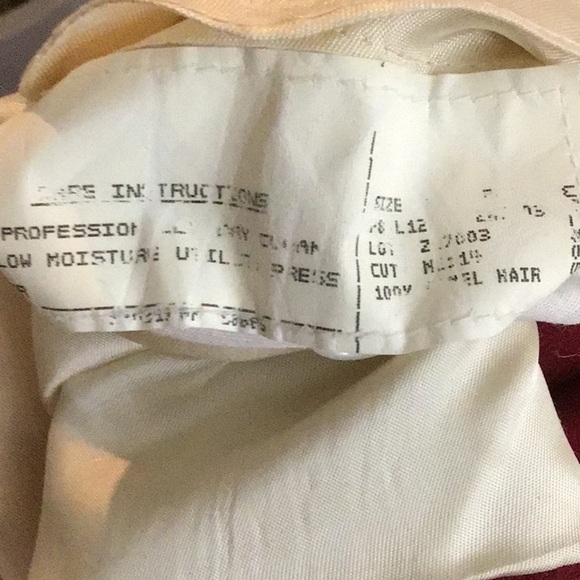 Loro Piana Vintage Red Pietrafesa 100% CamelHair Italy 2 button Blazer Size 12 - Picture 9 of 9